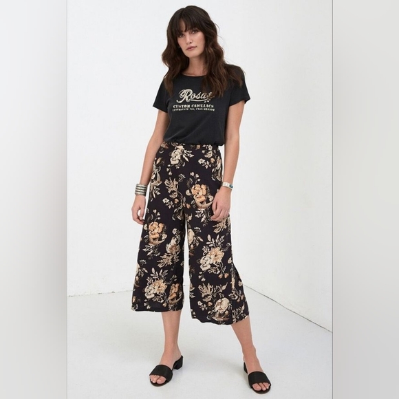 Small spell and the gypsy collective coal rosa cropped pants birds floral - Picture 4 of 9